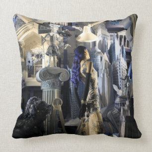 Nacht in Bergdorf - NYC - von Madeline Ellis Kissen