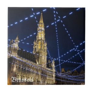 Nacht in Brüssel Fliese