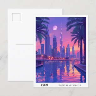 Nacht in Dubai UAE Reisen Postkarte