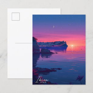 Nacht in Ibiza Spanien Spanien Reise Postkarte