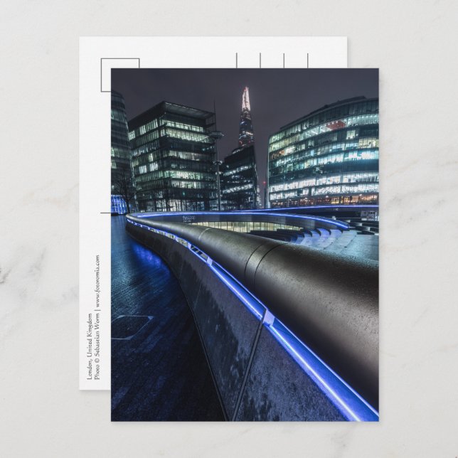 Nacht in London Postkarte (Vorne/Hinten)