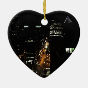 Nacht in Montreal Keramik Ornament
