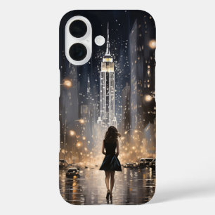 Nacht in New York: Die Energie der Stadt. Tasche iPhone 16 Hülle