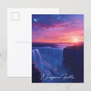 Nacht in Niagara Falls Reise Postkarte