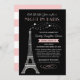 Nacht in Paris Eiffel Tower Daddy Daughter Dance Einladung (Vorne/Hinten)