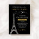 Nacht in Paris Eiffel Tower Gold Sweet 16 Geburtst Einladung (Von Creator hochgeladen)