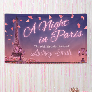 Nacht in Paris - Geburtstag Banner