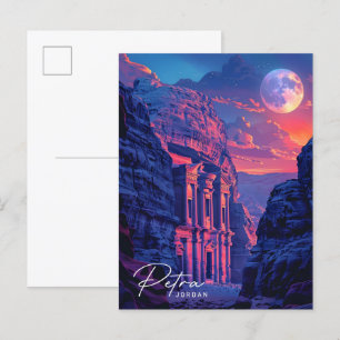 Nacht in Petra Jordan Travel Postkarte