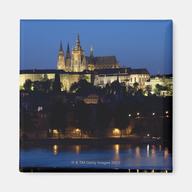 Nacht in Prag, Tschechische Republik Magnet (Vorne)
