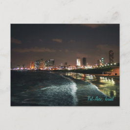 Nacht in Tel Aviv, Israel Postkarte