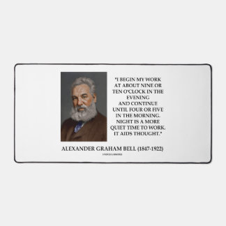 Nacht ist eine ruhigere Zeit, Graham Bell Qte zu a Schreibtischunterlage