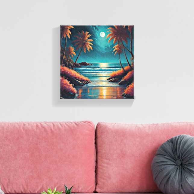 Nacht Meer Leinwanddruck (Insitu (Wohnzimmer))