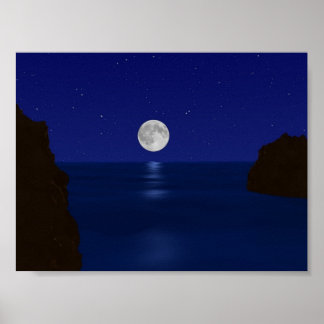 Nacht Meer Poster