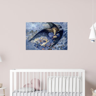 Nacht mit ihrem Sternenzug (Engel mit Cherubim) Poster
