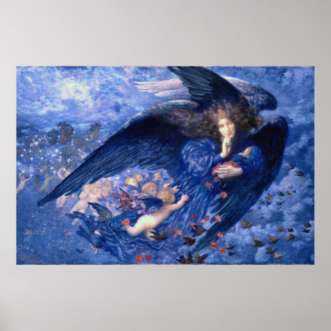 Nacht mit ihrem Train of Stars Fine Art Poster (Vorne)
