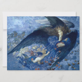 Nacht mit ihrer Train of Stars (Engel mit Cherubs) Karte