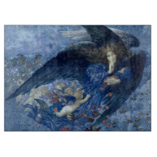 Nacht mit ihrer Train of Stars (Engel mit Cherubs) Schneidebrett