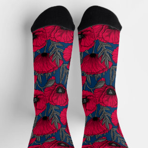 Nacht-Mohn-Garten Socken