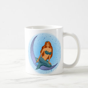 Nacht Mond Meerjungfrau Kaffeetasse