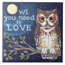 Nacht "Owl Liebe" Niedliche humorvolle Owl Designe
