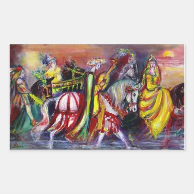 NACHT RECHTECKIGER AUFKLEBER (Vorderseite)