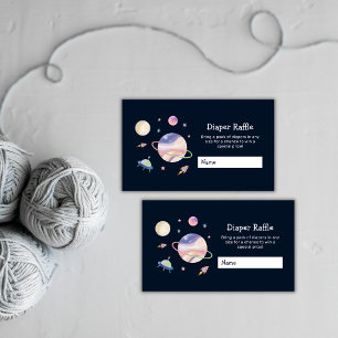 Nacht Schwarze Galaxie Weltraum Windel Raffle Baby Begleitkarte