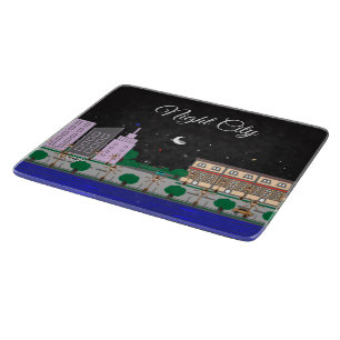 Nacht Stadt Schneidebrett