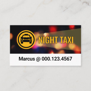Nacht-Taxi-Service Stadtlichter Visitenkarte