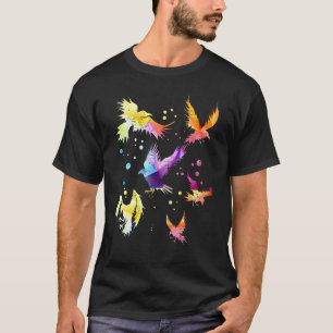 Nacht Tier Vogel Bunt Raben Gruselig Krähe T-Shirt