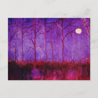 Nacht verzaubert postkarte