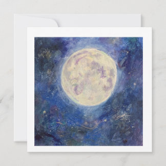 Nacht Vollmond Himmels Himmel Maureen Girard Unive Einladung