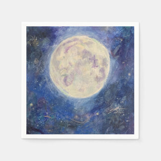 Nacht Vollmond Himmelsgewölbe Maureen Girard Unive Serviette