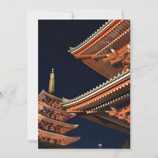 Nacht von Kaminarimon in Tokio Japan Einladung