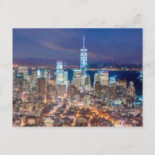 Nacht von Manhattan Postkarte