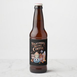 Nacht vor Coffee Pumpkin Gewürz Halloween Bierflaschenetikett
