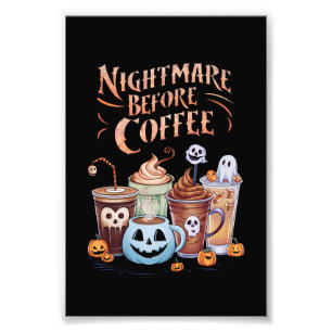 Nacht vor Coffee Pumpkin Gewürz Halloween Fotodruck