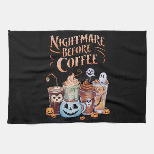 Nacht vor Coffee Pumpkin Gewürz Halloween Geschirrtuch