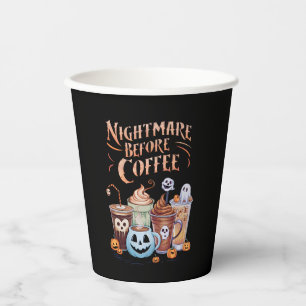 Nacht vor Coffee Pumpkin Gewürz Halloween Pappbecher