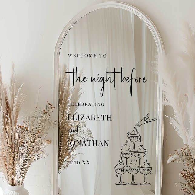 Nacht vor der Probe Abendessen Mirror Begrüßung Un Fensteraufkleber (Von Creator hochgeladen)