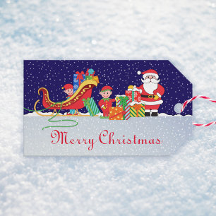 Nacht vor Weihnachten Geschenke Tags Geschenkanhänger