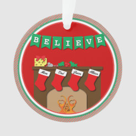 Nacht vor Weihnachten Küssen Mäuse ・ 4 Strumpf Ornament