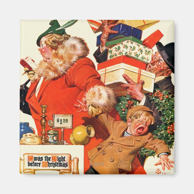 Nacht vor Weihnachten Magnet (Vorne)