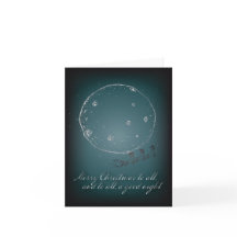 Nacht vor Weihnachten, traditionelle Grußkarte