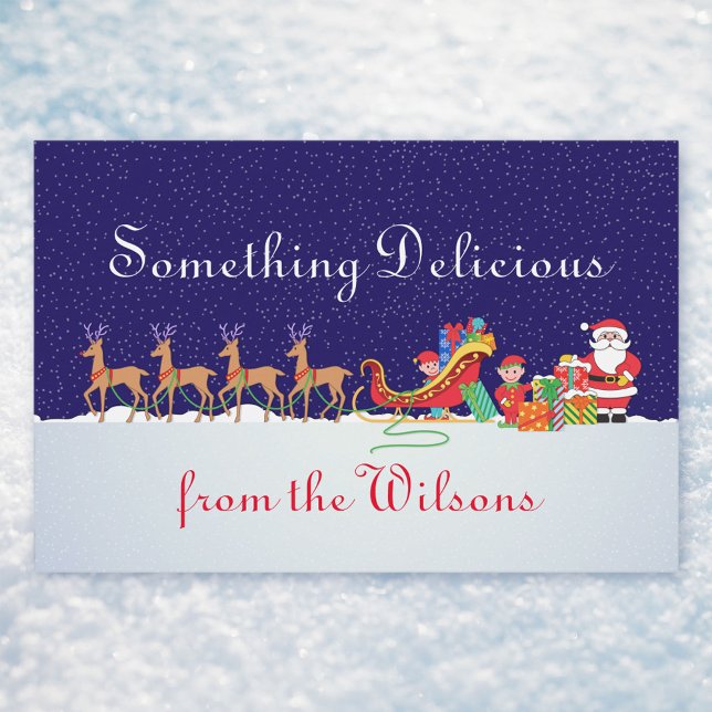 Nacht vor Weihnachtsgeschenk Lebensmitteletikett (Von Creator hochgeladen)