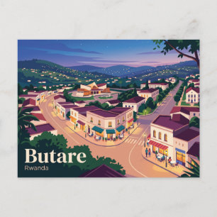 Nachtansicht, Butare Ruanda Postkarte