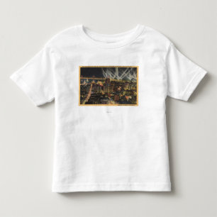 Nachtansicht der Stadt, Bucht-Brücke, Scheinwerfe Kleinkind T-shirt