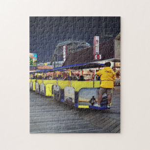 Nachtansicht der Wildwood-Straßenbahn von hinten g Puzzle
