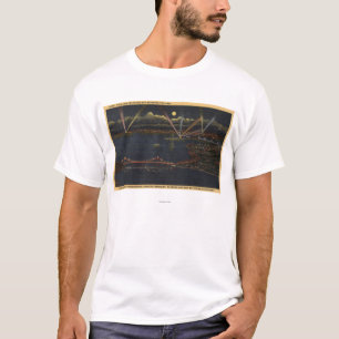 Nachtansicht des Bucht-Ballungsraumes T-Shirt