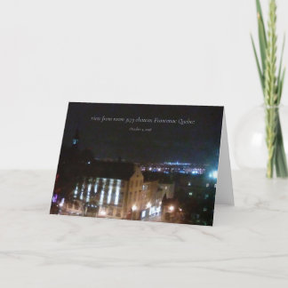 Nachtansicht Québec-Stadt Feiertagskarte