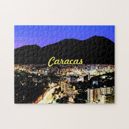 Nachtansicht von Caracas-Stadt Puzzle